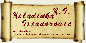 Miladinka Istodorović vizit kartica